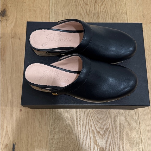 J. Crew convertible leather clogs Black. Sz 7 w box - Picture 8 of 10